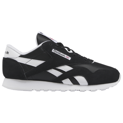 Reebok Womens Reebok Classic Leather Nylon - Womens Running Shoes Core Black/White/White Size 06.0