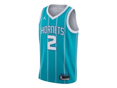 Men's Air Jordan Lamelo Ball Hornets Icon Edition 2022 Swingman NBA Jersey in Rapid Teal/Ball Lamelo