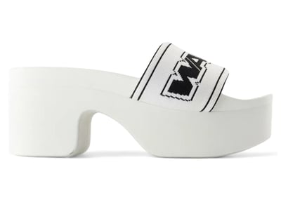 Alexander Wang AW Webbing Platform Slide Black (Women's) Sneakers in White