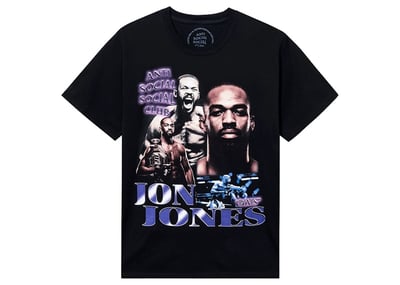 Men's Anti Social Club x UFC Jon Jones Tee Shirt in Black
