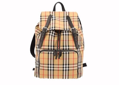 Women's Burberry Vintage Check Backpack in Beige