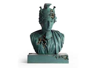 Daniel Arsham Bronze Eroded Rome Deified Figure