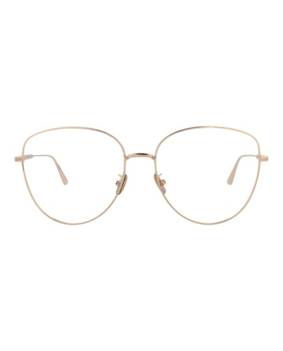 Women's Dior RoundFrame Metal Optical Frames in Gold Gold Transparent (Cd50031U/58/029)