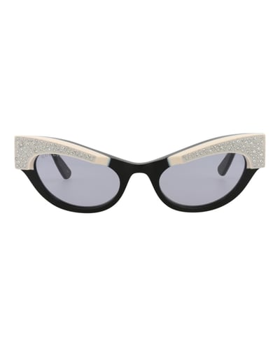 Women's Gucci Cat EyeFrame Acetate Sunglasses in Black Black Violet (Gg1167S/30012958/001)