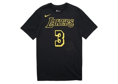 Men's Nike NBA Lakers Anthony Davis Tee Shirt in Black