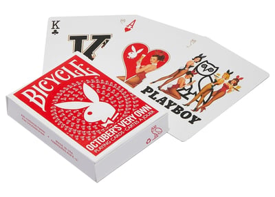 OVO x PLAYBOY Bicycle Playing Cards in Red