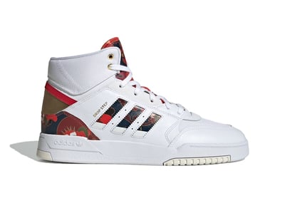 Men's Adidas Drop Step Chinese New Year Sneakers in Footwear White/Gold Metallic/Core Black