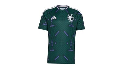 Men's Adidas Saudi Arabia 2026 Home Jersey in Aurora Ivy White