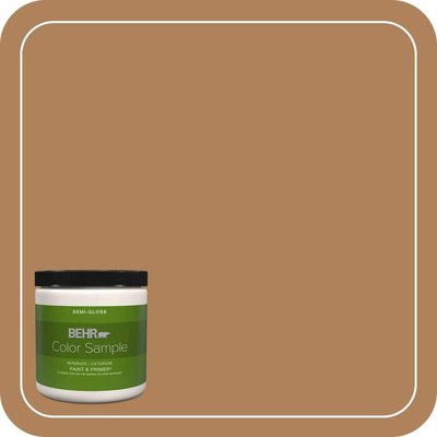 BEHR PREMIUM PLUS 8 oz. #S260-6 Circus Peanut Semi-Gloss Interior/Exterior Paint & Primer Color Sample - Explore this product in more detail!