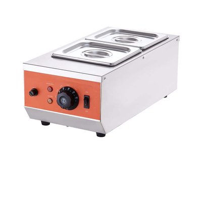 SKYSHALO Chocolate Tempering Machine 9 lbs. 2 Tanks Chocolate Melting Pot with TEMP Control 86~185℉ 800W Stainless Steel Silver