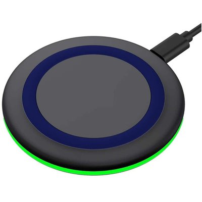 Vrbgify Wireless Charger, 10-Watt Max Fast Wireless Charging Pad (No AC Adapter) in Black Finish