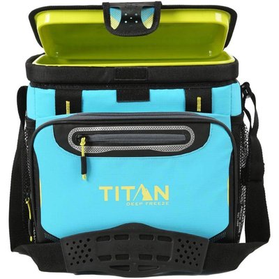 ITOPFOX 8 Qt. Food & Beverage Deep Freeze Cooler with Zipperless Hardbody Liner for 16 Can in Blue Lagoon