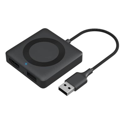 Lukyamzn Car TV Wireless Carplay Adapter and Wireless Android Auto Adapter for Iphone Android Watching Videos on Car Screen