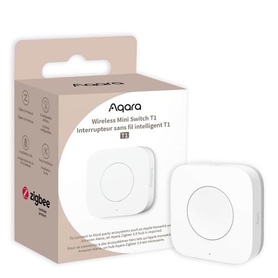 Aqara Wireless Mini Switch T1- Versatile 3-Way Control Button for Smart Home Devices, Requires Hub, Matter Support