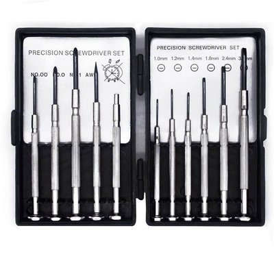 Yichuhaoxi Precision Mini Screwdriver Set 3.1 in. Shank 11 Bit Black Non-Insulated Hand Tool Type 11-Piece for Repair Tasks