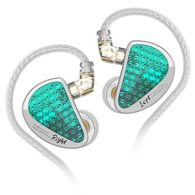 Ahfiwaso HiFi IEM PRO Cyan Blue Wired Noise Cancelling Earbud and In-Ear Earbuds