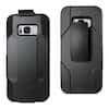 REIKO Samsung Galaxy S8 Edge/S8 Plus 3-in-1 Hybrid Heavy-Duty Holster Combo Case in Black SLCPC09-S8EDGEBK