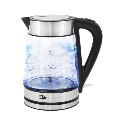 Elite Platinum Platinum 1.7 l Stainless Steel Cordless Glass Electric Kettle