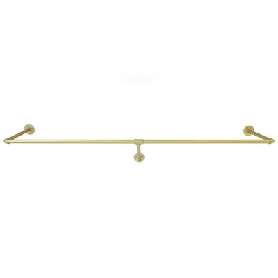 YIYIBYUS Gold Iron Industrial Pipe Wall Mounted Clothes Rack Wedding Dress Bridal Garment Rack 11.8 in. W x 47 in. L YIYIBYUS Gold Iron Industrial Pipe Wall Mounted Clothes Rack Wedding Dress Bridal Garment Rack 11.8 in. W x 47 in. L