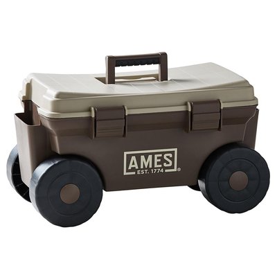 Ames 1.5 cu.ft. Plastic Rolling and Storage Lawn and Garden Cart