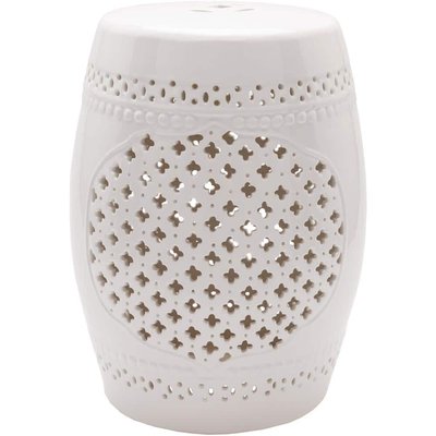 Livabliss Decarolous White Stool