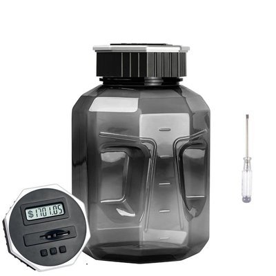 Lukyamzn X-Large Digital Coin Counting Piggy Bank for Adults Kids 2.4L Money Jar with LCD Display Tracks Savings
