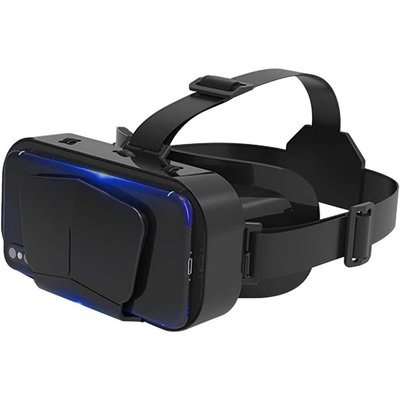 OBJLGEV Virtual Reality VR Headset 3D Glasses Black Stereo Headphones for 4.7-7 in. Phones with 360° Experience