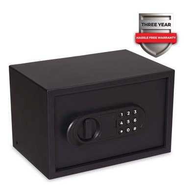SANCTUARY Home and Office 0.36 cu. ft. Cube Security Vault with Electronic Lock, Matte Black
