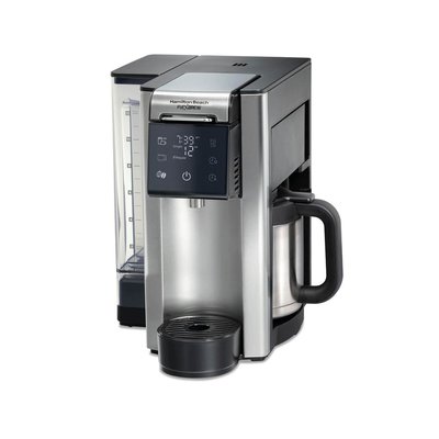 Hamilton Beach Flexbrew Advanced 5 in 1 12-Cup Stainless Steel Drip Coffee Maker with Thermal Carafe