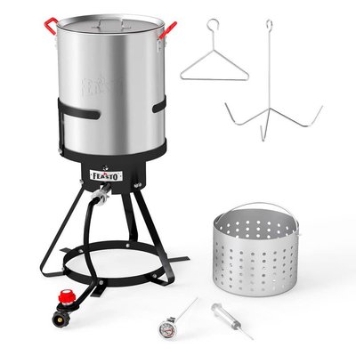 FEASTO 3-in-1 30 Qt. Turkey Fryer Boiler Steamer Set