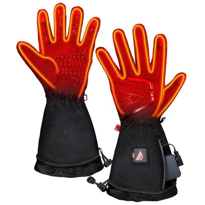 JUSTBRAND LIMITED ActionHeat Men's Medium Black 5-Volt Slim-Fit Fleece Battery Heated Gloves
