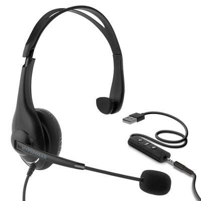 cenadinz Black Wired Over the Head Headphones Office Professional