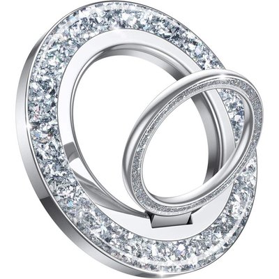 Yichuhaoxi Magnetic Phone Ring Stylish Twinkle Ring Holder Stand in Silver