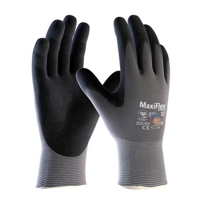 ATG MaxiFlex Ultimate Men's Medium Gray Nitrile-Coated Outdoor and Work Gloves with AD-APT Hand Cooling Technology