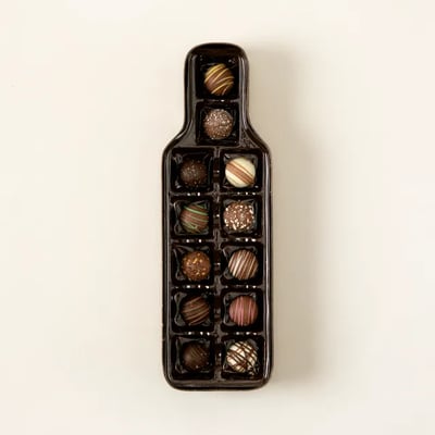 Bottle-of-Wine Chocolate Truffles Box