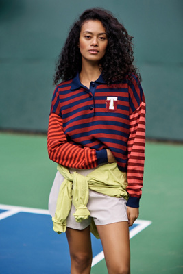 The Upside Bamford Sloane Cropped Rugby Shirt Top