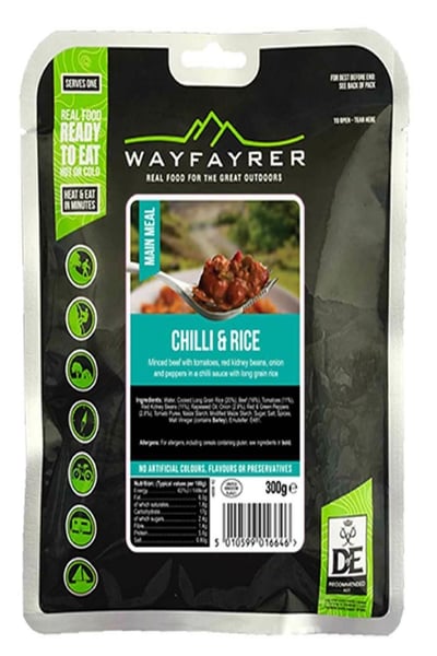 Wayfayrer Chilli Con Carne & Rice 300g Camping Food -
