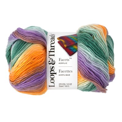 Facets™ Yarn by Loops & Threads® in Summer Sunrise | 3.5 oz | Michaels®