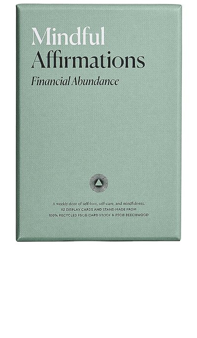 Intelligent Change Mindful Affirmations Financial Abundance in Green.