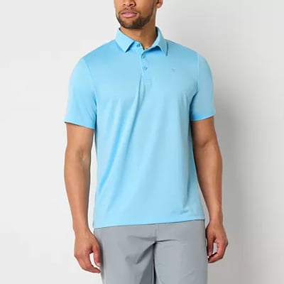 Xersion Mens Regular Fit Dri-Fit Short Sleeve Polo Shirt, Xx-large, Blue