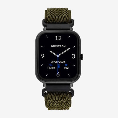 Armitron Connect Unisex Adult Chronograph Green Smart Watch 42-1018dggn, One Size