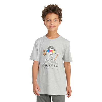 adidas Big Kid Boys Crew Neck Short Sleeve Regular Fit Graphic T-Shirt, X-large (18-20), Gray