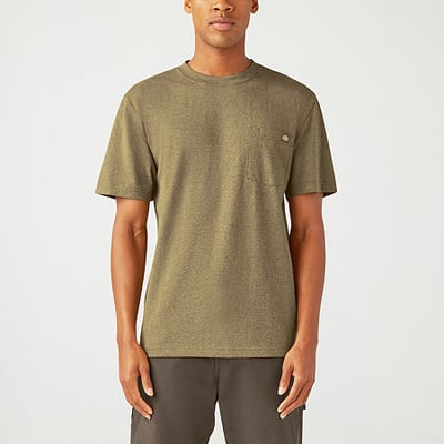 Dickies Heavyweight Heather Mens Crew Neck Short Sleeve T-Shirt, Large, Brown