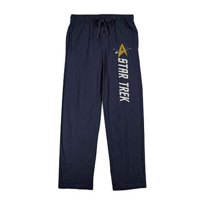BIOWORLD Star Trek Mens Fleece 1 Pair Pajama Pants, Medium, Black
