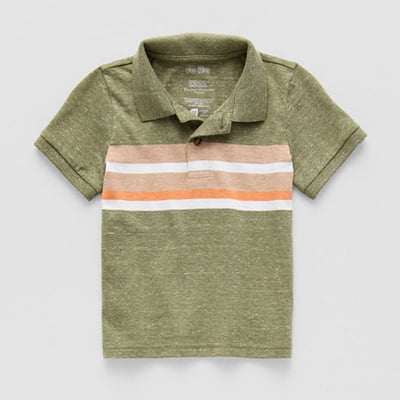 Okie Dokie Toddler & Little Boys Short Sleeve Regular Fit Polo Shirt, 12 Months, Green