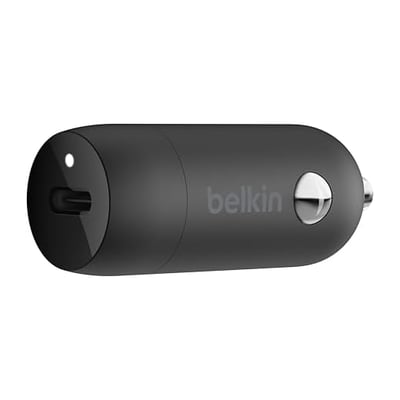 Belkin USB-C Fast Car Charger 20W-Black (iPhone Fast Charger Compatible with iPhone 12 Pro Max/12/12 Pro/ 12 Mini, Samsung Galaxy S20, S20+, S20 Ultra, Note20, Google Pixel and More) (CCA003bt)