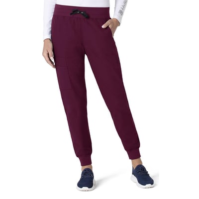 Carhartt Scrubs C51113 Women's Force® Modern Fit Jogger Pant X-Large Petite Wine
