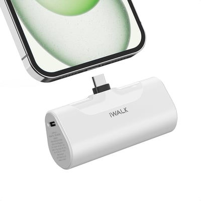 iWALK Portable Charger for iPhone 17/16/15 USB-C Small Power Bank 20W 4,500mAh Fast Charging Battery Pack Compatible with iPhone 15/16/16/17 Plus/17 Pro/17 Pro Max, Samsung Galaxy S25/S24/S23 Android White 1