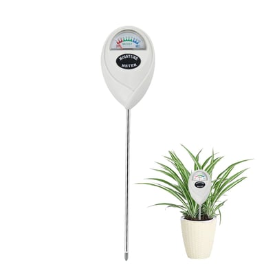 Soil Moisture Meter, Soil Moisture Monitor for House Plants, Soil Hygrometer Moisture Sensor for Indoor & Outdoor, Garden, Farm, Lawn Plant Care, No Battery Needed(White)