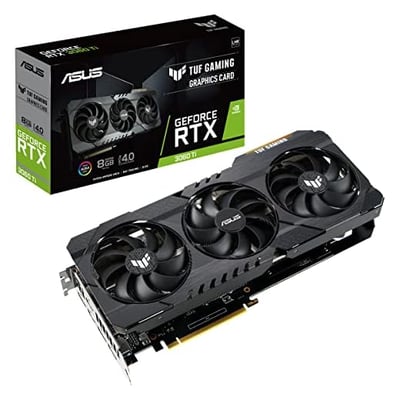 ASUS TUF Gaming GeForce RTXâ„¢ 3060 Ti V2 8GB GDDR6 with LHR offers a buffed-up design that delivers chart-topping thermal performance